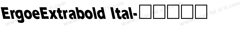 ErgoeExtrabold Ital字体转换